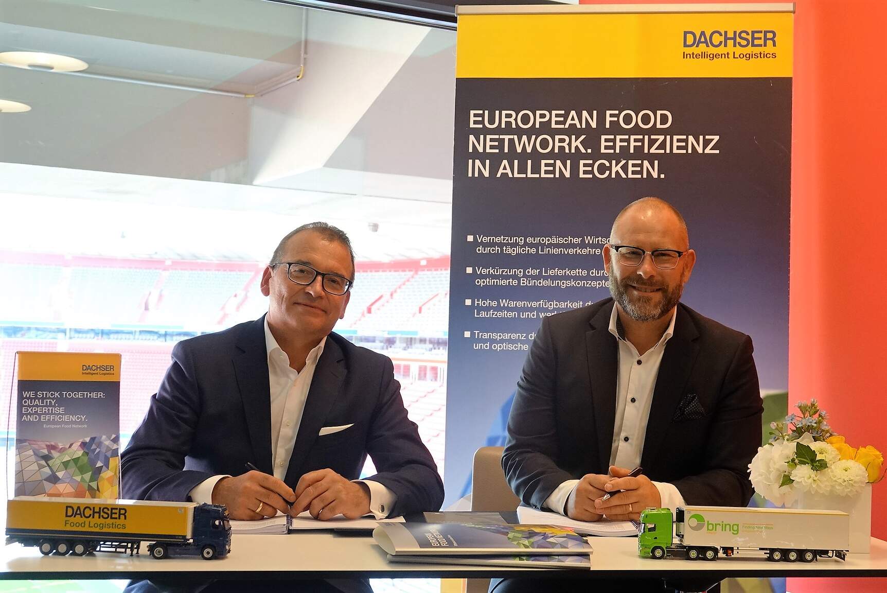 Da sinistra verso destra: Alfred Miller, Managing Director DACHSER Food Logistics e Peter Haveneth, Managing Director Bring Frigo AB.